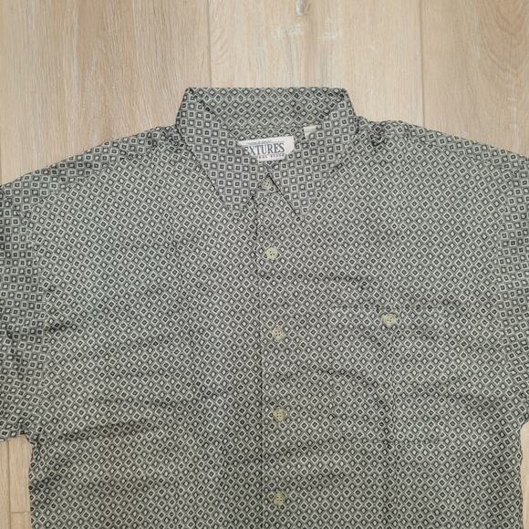 Natural Issue Shirt M VTG 90s Rayon Boxy Fit Oversized Geometric Mens Medium - Picture 2 of 6